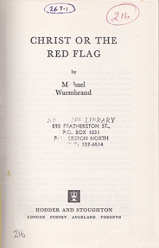 Secondhand Used Book - CHRIST OR THE RED FLAG by Michael Wurmbrand